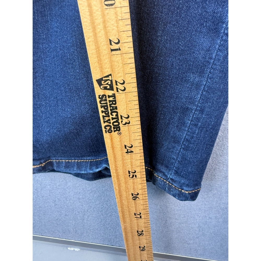Democracy Ab Technology Dark Wash Distressed Cropped Jeans Womens 18W Blue - Picture 2 of 5